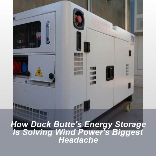How Duck Butte's Energy Storage Is Solving Wind Power's Biggest Headache
