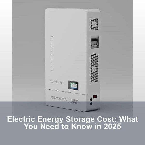 Electric Energy Storage Cost: What You Need to Know in 2025