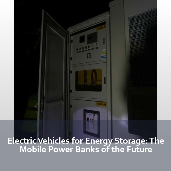 Electric Vehicles for Energy Storage: The Mobile Power Banks of the Future