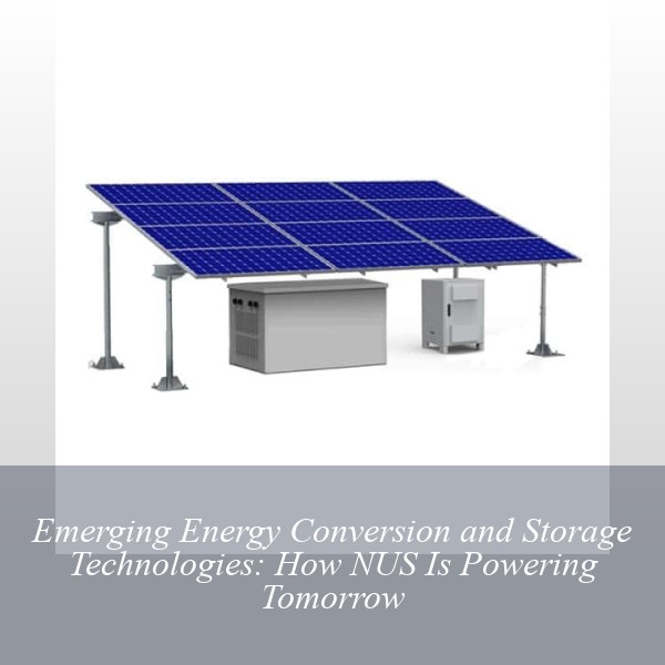 Emerging Energy Conversion and Storage Technologies: How NUS Is Powering Tomorrow