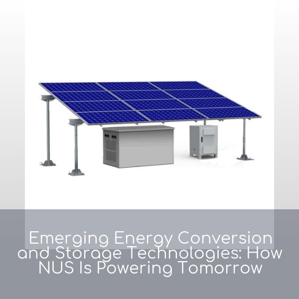 Emerging Energy Conversion and Storage Technologies: How NUS Is Powering Tomorrow