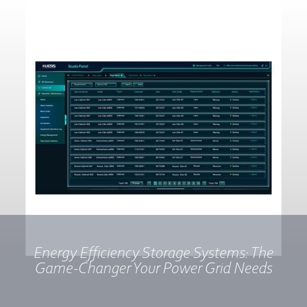 Energy Efficiency Storage Systems: The Game-Changer Your Power Grid Needs