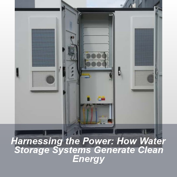 Harnessing the Power: How Water Storage Systems Generate Clean Energy