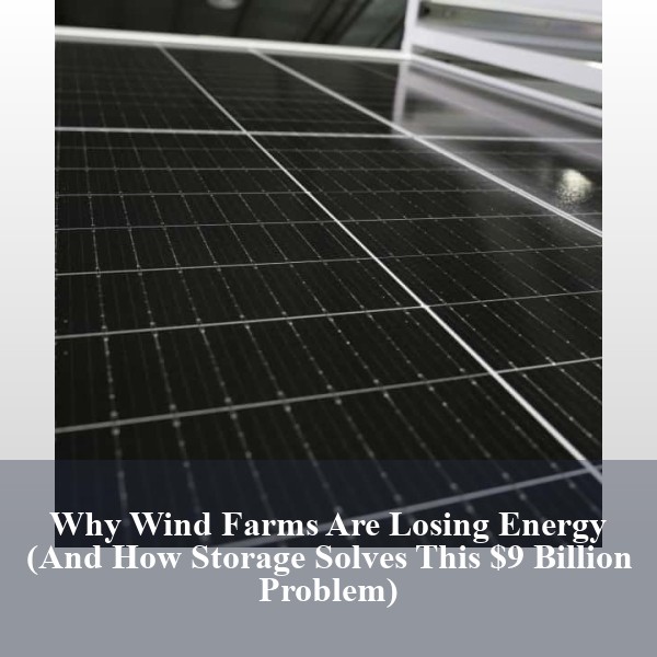 Why Wind Farms Are Losing Energy (And How Storage Solves This $9 Billion Problem)