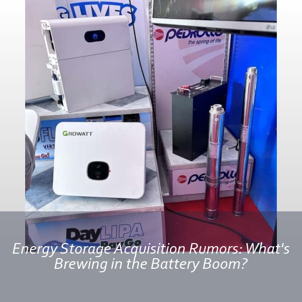 Energy Storage Acquisition Rumors: What's Brewing in the Battery Boom?