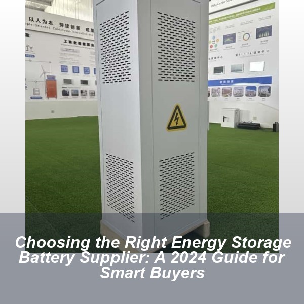 Choosing the Right Energy Storage Battery Supplier: A 2024 Guide for Smart Buyers