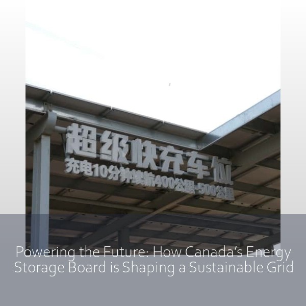 Powering the Future: How Canada’s Energy Storage Board is Shaping a Sustainable Grid