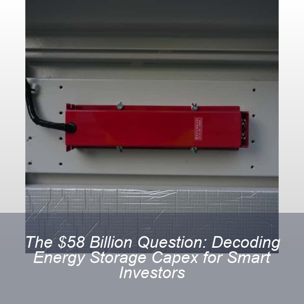 The $58 Billion Question: Decoding Energy Storage Capex for Smart Investors