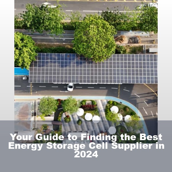 Your Guide to Finding the Best Energy Storage Cell Supplier in 2024