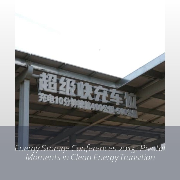 Energy Storage Conferences 2015: Pivotal Moments in Clean Energy Transition
