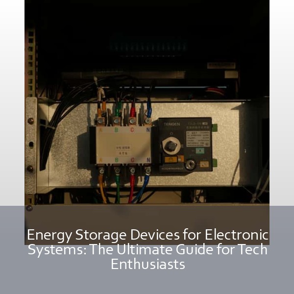 Energy Storage Devices for Electronic Systems: The Ultimate Guide for Tech Enthusiasts