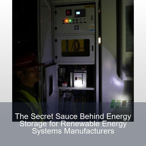 The Secret Sauce Behind Energy Storage for Renewable Energy Systems Manufacturers