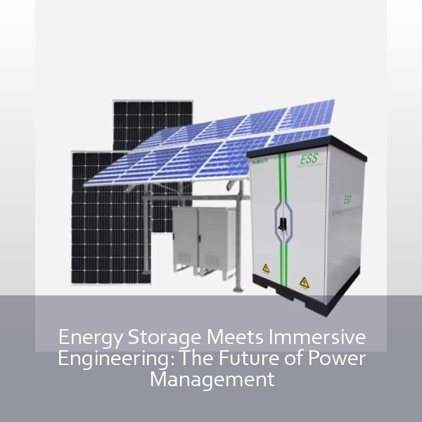 Energy Storage Meets Immersive Engineering: The Future of Power Management