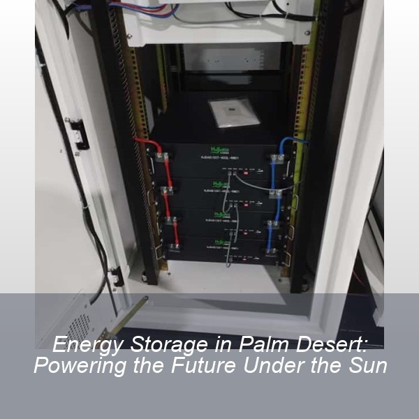 Energy Storage in Palm Desert: Powering the Future Under the Sun