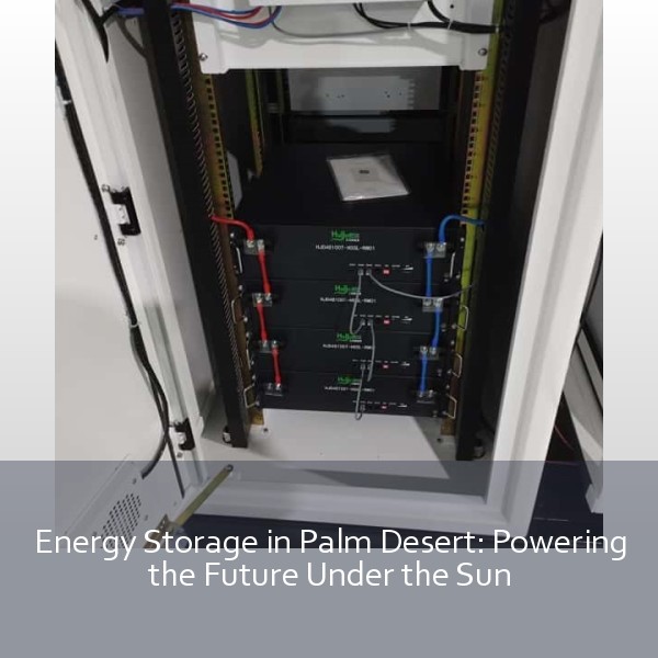 Energy Storage in Palm Desert: Powering the Future Under the Sun