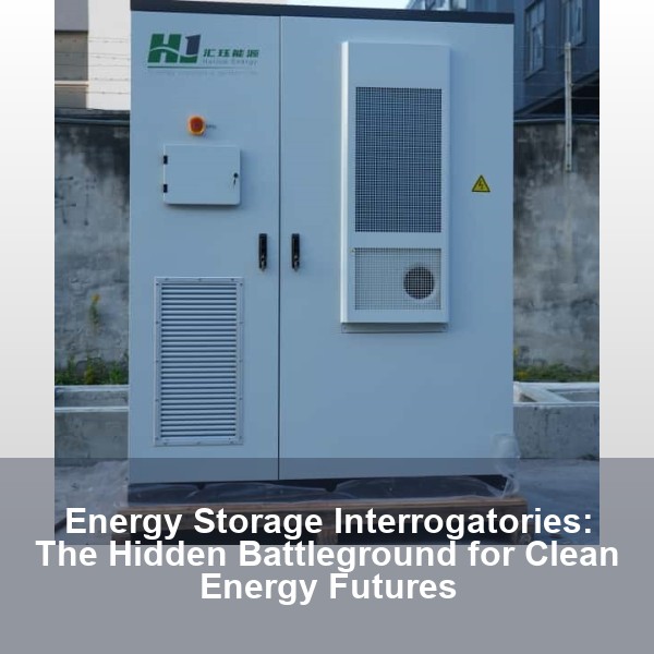 Energy Storage Interrogatories: The Hidden Battleground for Clean Energy Futures