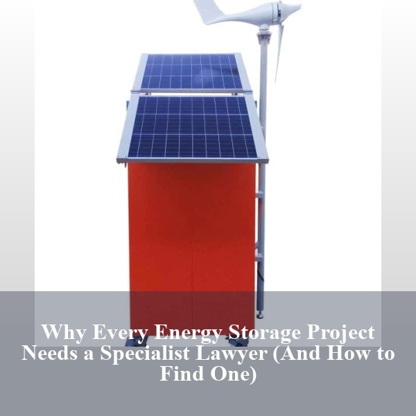 Why Every Energy Storage Project Needs a Specialist Lawyer (And How to Find One)
