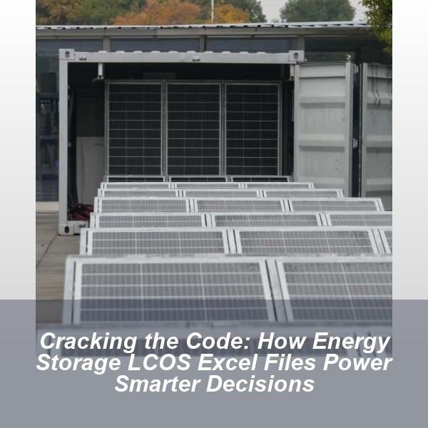 Cracking the Code: How Energy Storage LCOS Excel Files Power Smarter Decisions