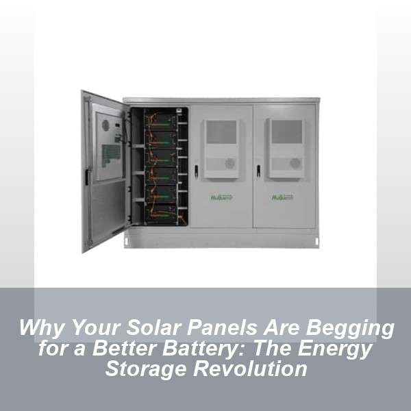 Why Your Solar Panels Are Begging for a Better Battery: The Energy Storage Revolution