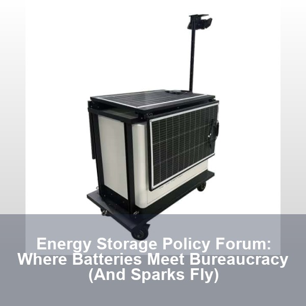 Energy Storage Policy Forum: Where Batteries Meet Bureaucracy (And Sparks Fly)