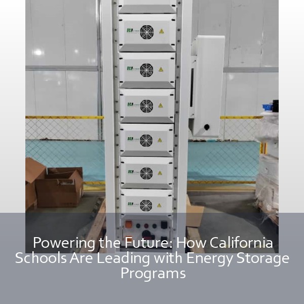 Powering the Future: How California Schools Are Leading with Energy Storage Programs