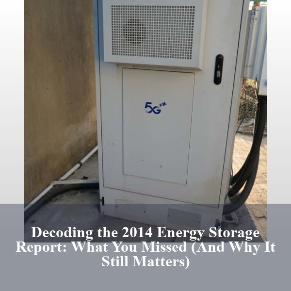 Decoding the 2014 Energy Storage Report: What You Missed (And Why It Still Matters)