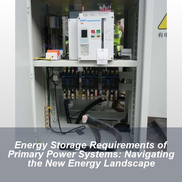 Energy Storage Requirements of Primary Power Systems: Navigating the New Energy Landscape