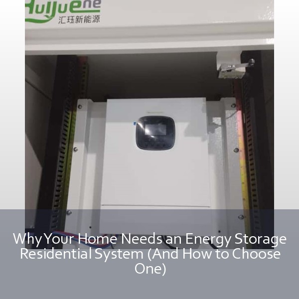 Why Your Home Needs an Energy Storage Residential System (And How to Choose One)