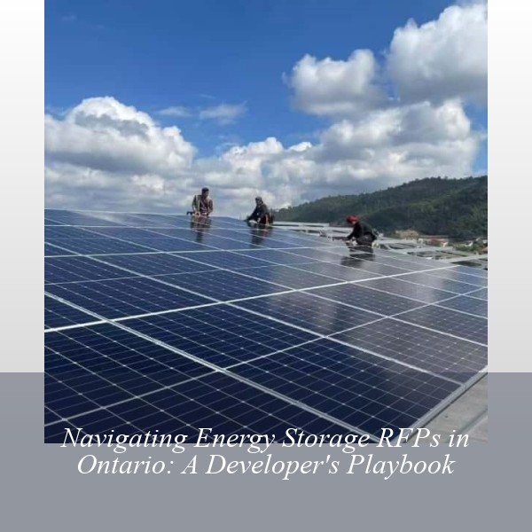 Navigating Energy Storage RFPs in Ontario: A Developer's Playbook