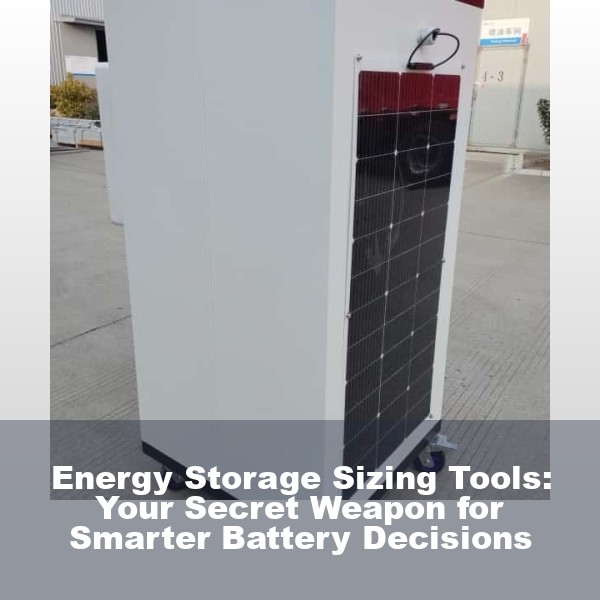 Energy Storage Sizing Tools: Your Secret Weapon for Smarter Battery Decisions