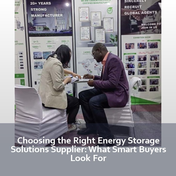Choosing the Right Energy Storage Solutions Supplier: What Smart Buyers Look For