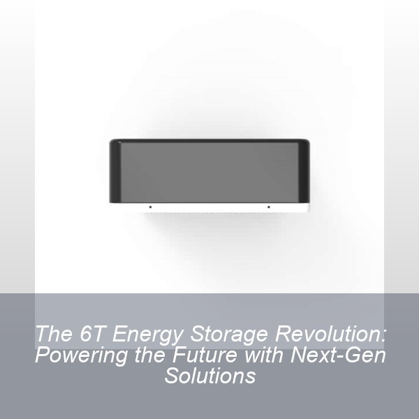 The 6T Energy Storage Revolution: Powering the Future with Next-Gen Solutions