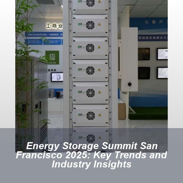Energy Storage Summit San Francisco 2025: Key Trends and Industry Insights