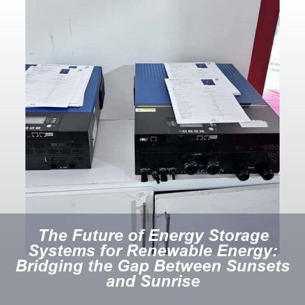 The Future of Energy Storage Systems for Renewable Energy: Bridging the Gap Between Sunsets and Sunrise