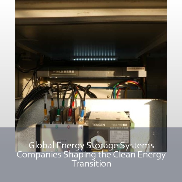 Global Energy Storage Systems Companies Shaping the Clean Energy Transition