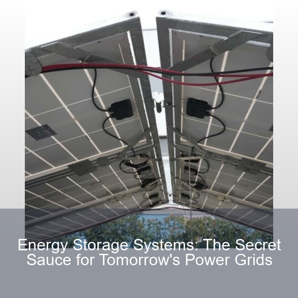 Energy Storage Systems: The Secret Sauce for Tomorrow's Power Grids