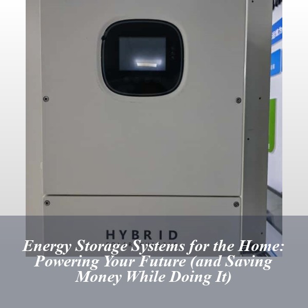Energy Storage Systems for the Home: Powering Your Future (and Saving Money While Doing It)