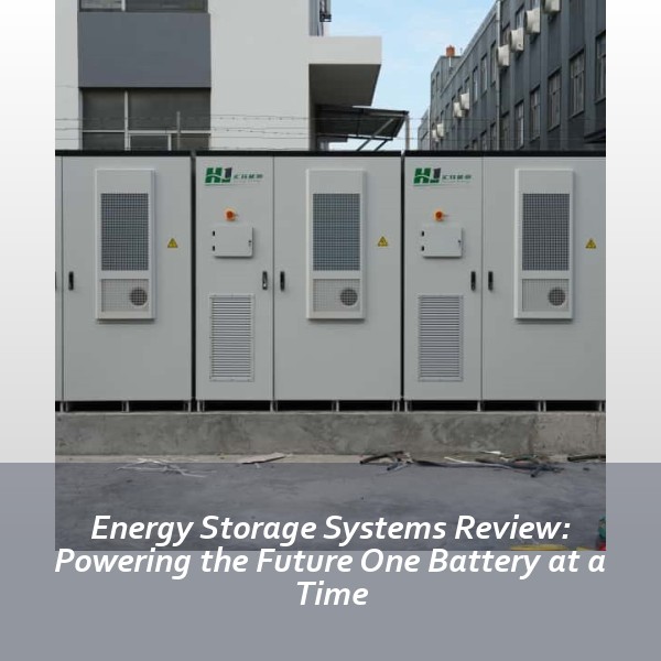 Energy Storage Systems Review: Powering the Future One Battery at a Time