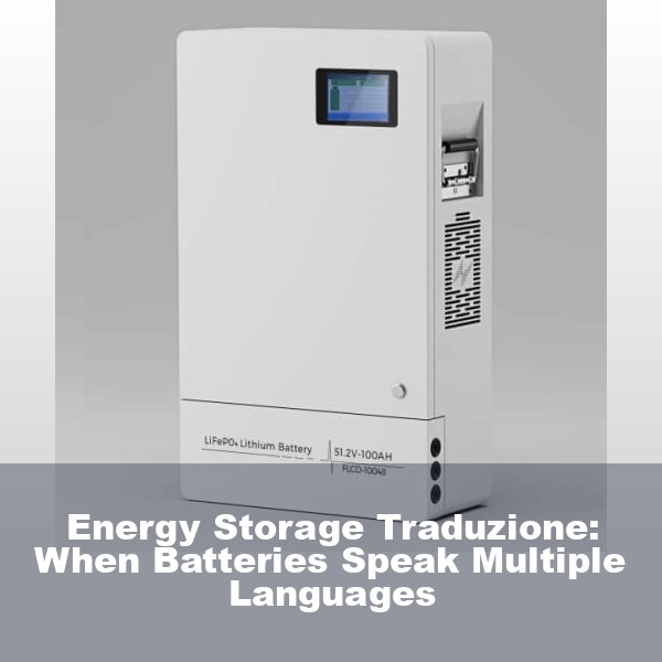 Energy Storage Traduzione: When Batteries Speak Multiple Languages