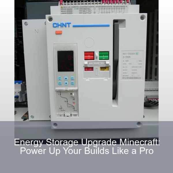 Energy Storage Upgrade Minecraft: Power Up Your Builds Like a Pro