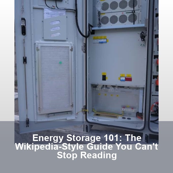Energy Storage 101: The Wikipedia-Style Guide You Can't Stop Reading
