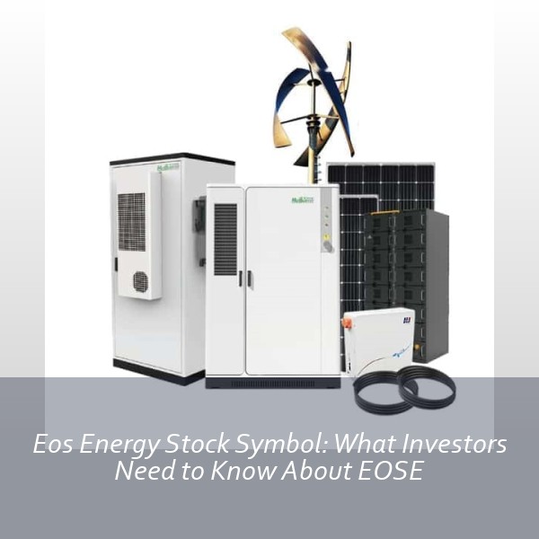 Eos Energy Stock Symbol: What Investors Need to Know About EOSE
