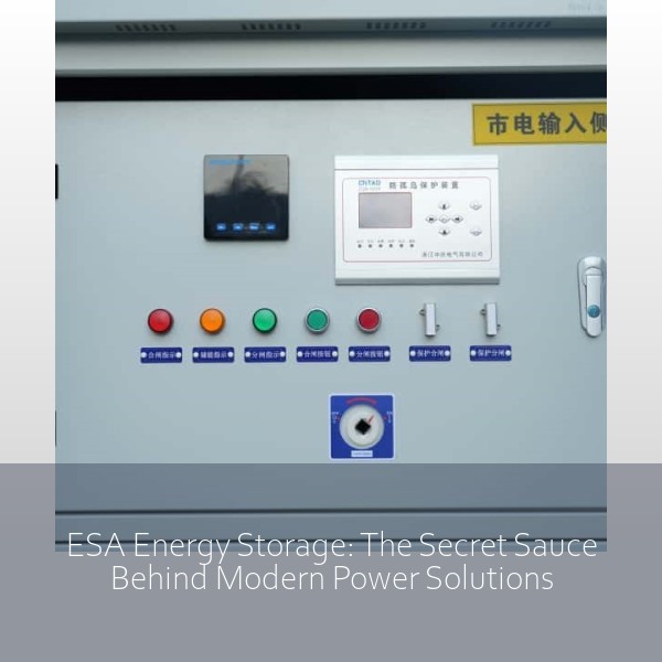 ESA Energy Storage: The Secret Sauce Behind Modern Power Solutions
