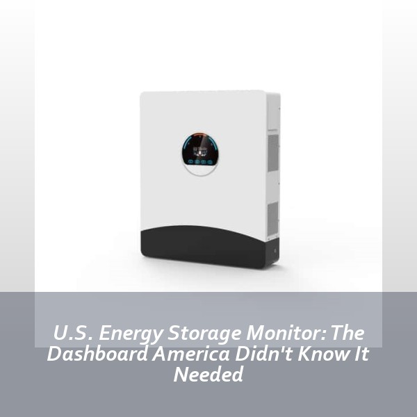 U.S. Energy Storage Monitor: The Dashboard America Didn't Know It Needed