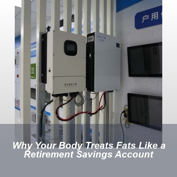 Why Your Body Treats Fats Like a Retirement Savings Account