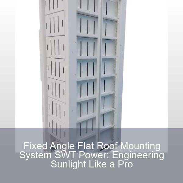 Fixed Angle Flat Roof Mounting System SWT Power: Engineering Sunlight Like a Pro