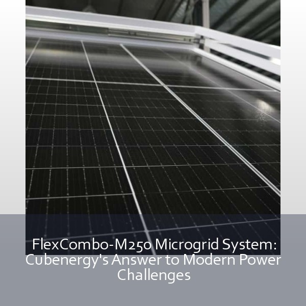 FlexCombo-M250 Microgrid System: Cubenergy's Answer to Modern Power Challenges