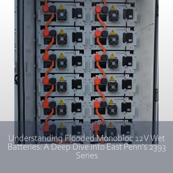 Understanding Flooded Monobloc 12V Wet Batteries: A Deep Dive into East Penn's 2393 Series