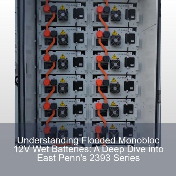 Understanding Flooded Monobloc 12V Wet Batteries: A Deep Dive into East Penn's 2393 Series
