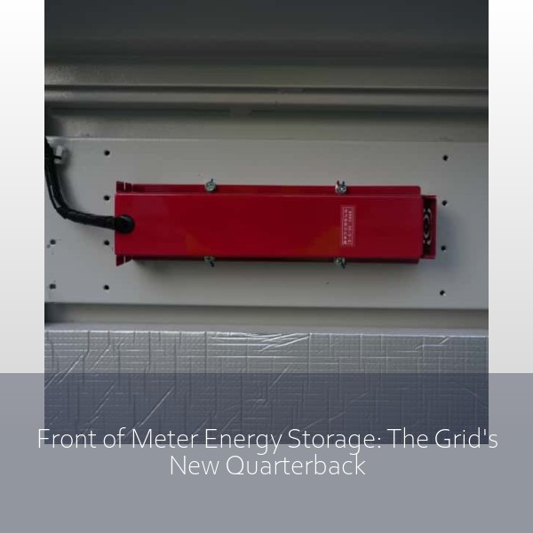 Front of Meter Energy Storage: The Grid's New Quarterback